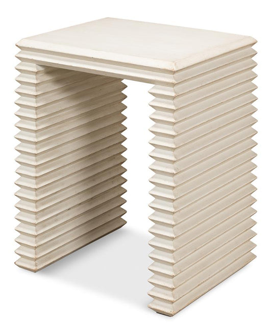 Sarreid Ltd - Stacked Side Table, Antique White - 53527-3 veiw 1