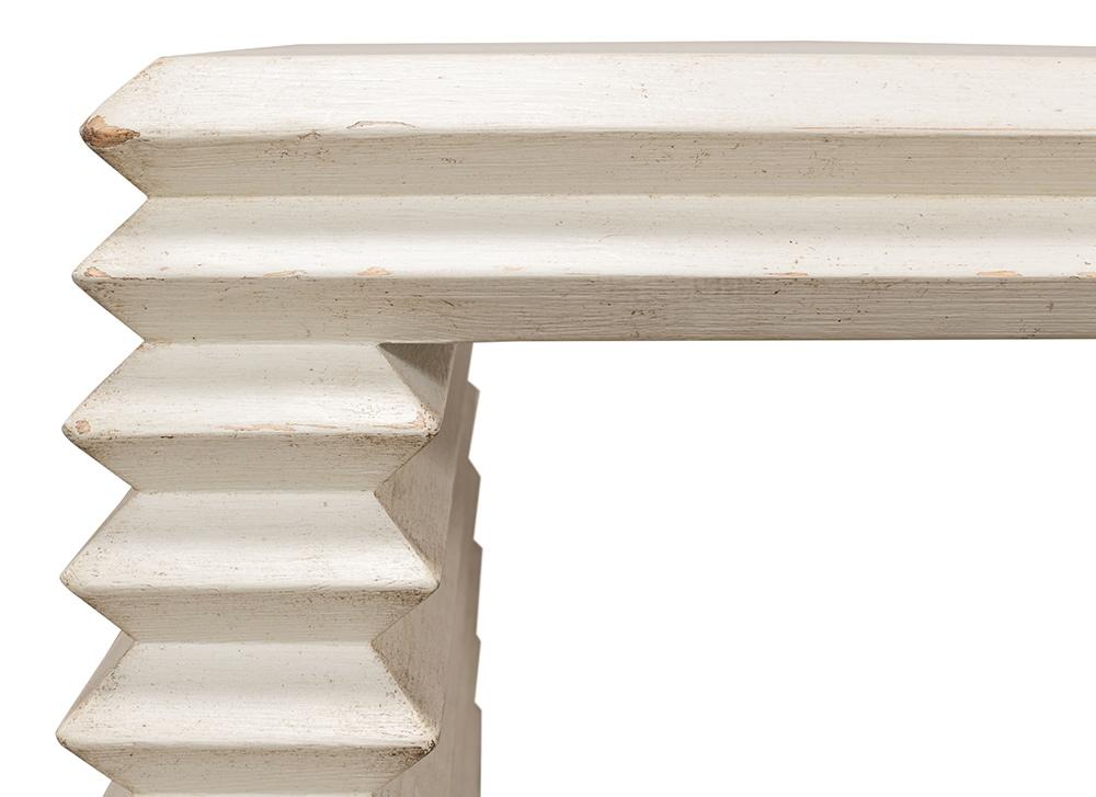 Sarreid Ltd - Stacked Side Table, Antique White - 53527-3 veiw 3