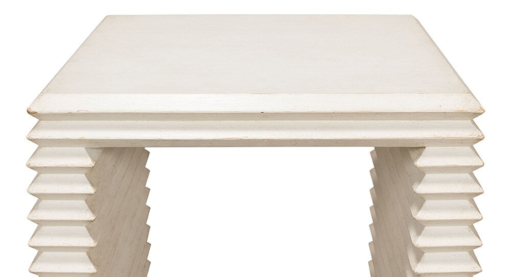 Sarreid Ltd - Stacked Side Table, Antique White - 53527-3 veiw 4