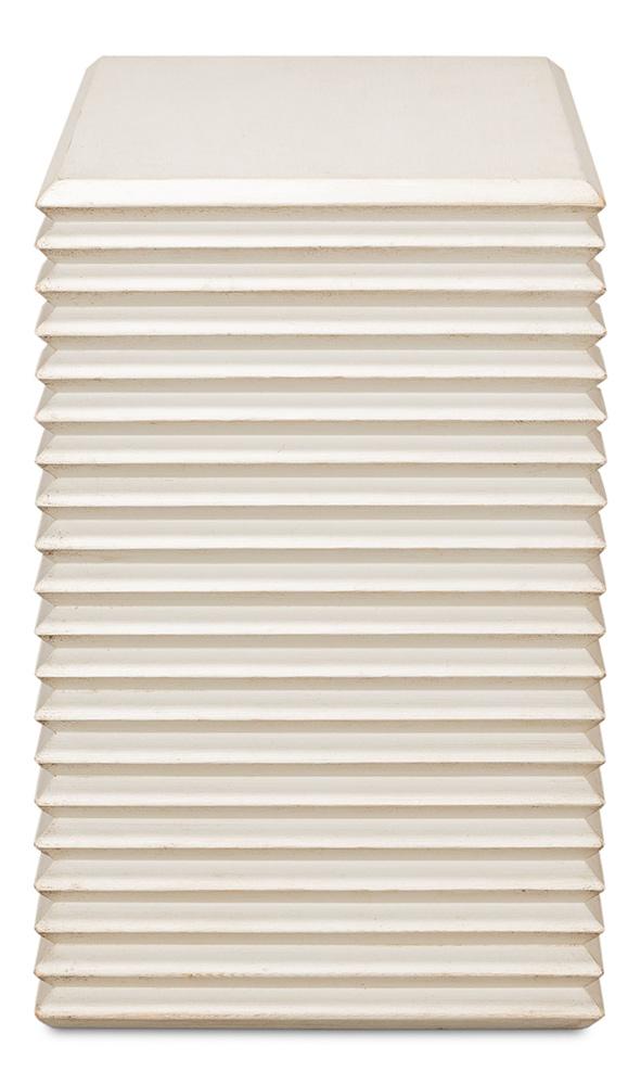 Sarreid Ltd - Stacked Side Table, Antique White - 53527-3 veiw 5