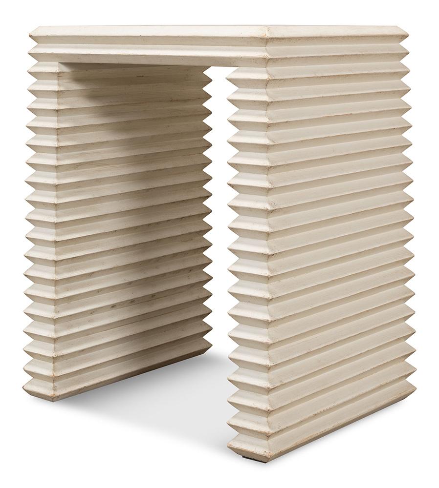 Sarreid Ltd - Stacked Side Table, Antique White - 53527-3 veiw 8