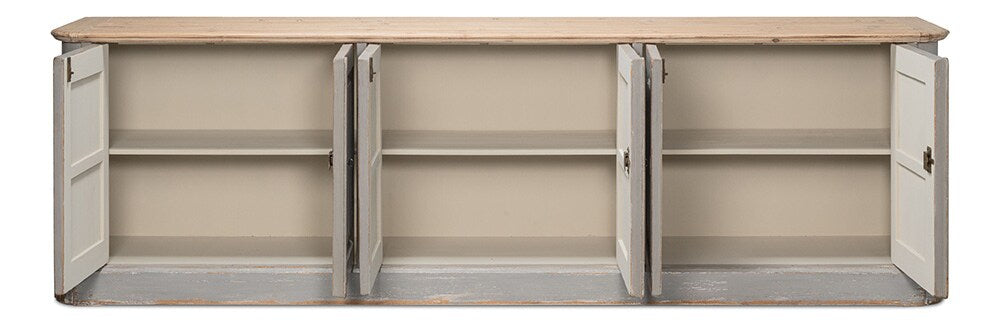Sarreid Ltd - Karlsson Antique Swedish Grey Sideboard - 53877 veiw 3
