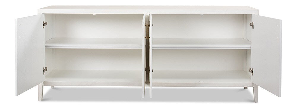 Sarreid Ltd - Blanco 4 Door Buffet, Cortina White - R247-79 veiw 3