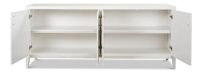 Sarreid Ltd - Blanco 4 Door Buffet, Cortina White - R247-79 veiw 3
