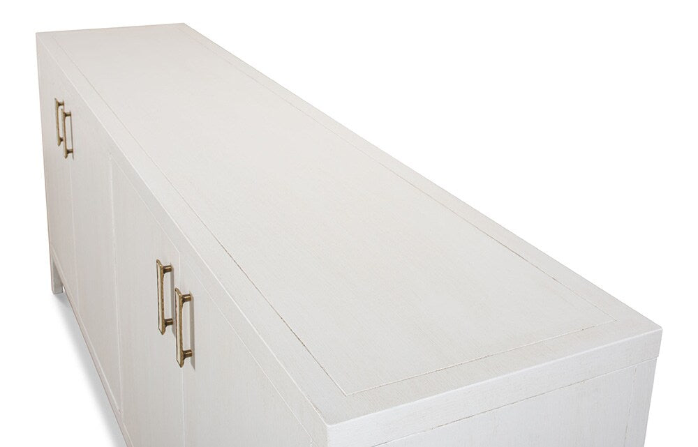 Sarreid Ltd - Blanco 4 Door Buffet, Cortina White - R247-79 veiw 4