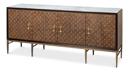 Sarreid Ltd - Palisade Shagreen Credenza - Tan - 54161 veiw 1