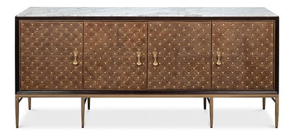 Sarreid Ltd - Palisade Shagreen Credenza - Tan - 54161 veiw 2