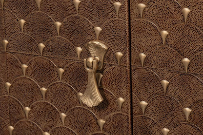 Sarreid Ltd - Palisade Shagreen Credenza - Tan - 54161 veiw 6