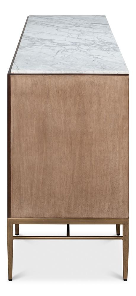 Sarreid Ltd - Palisade Shagreen Credenza - Tan - 54161 veiw 8