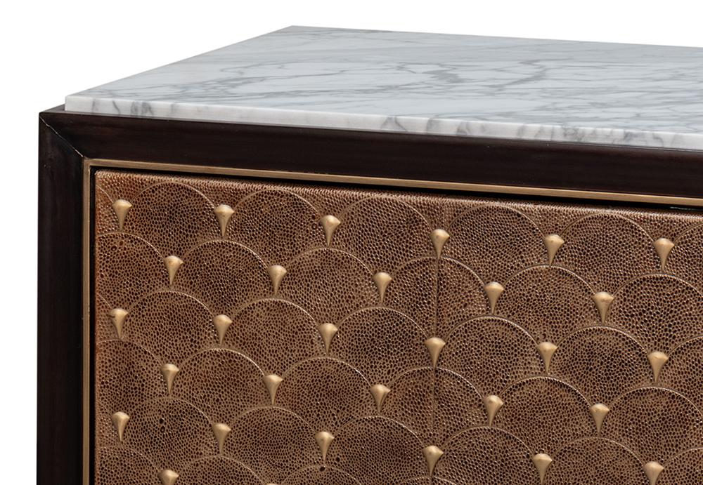 Sarreid Ltd - Palisade Shagreen Credenza - Tan - 54161 veiw 12