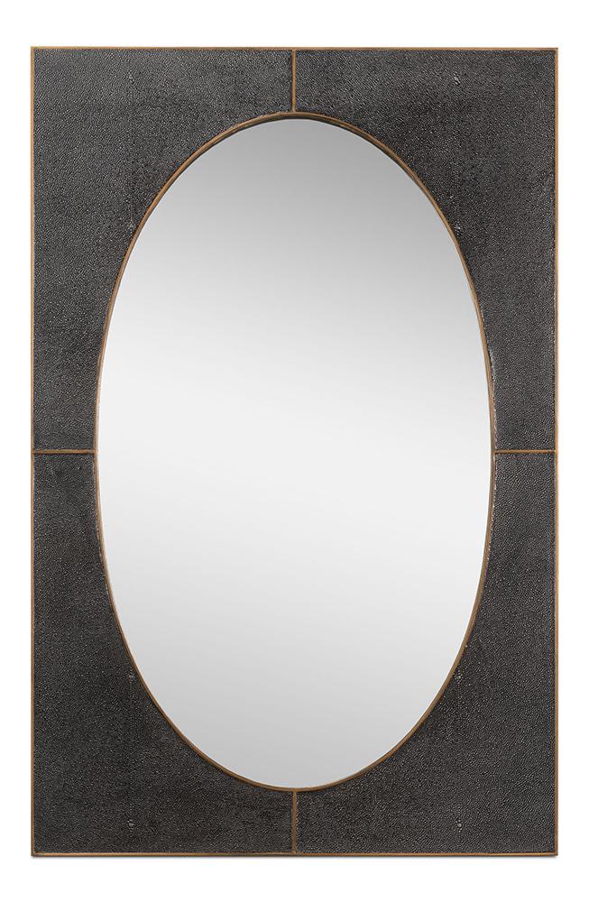 Sarreid Ltd - Francis Mirror,Shagreen,Antique Grey - 54247-31 veiw 1