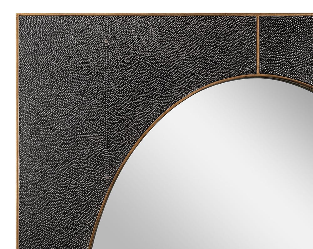 Sarreid Ltd - Francis Mirror,Shagreen,Antique Grey - 54247-31 veiw 3