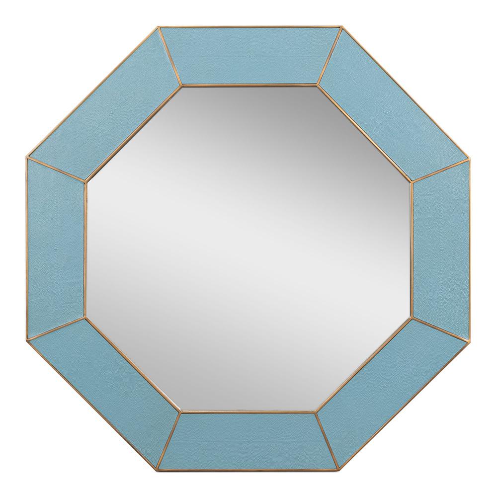 Sarreid Ltd - Eleanor Mirror,Shagreen,Chambray Blue - 54249-4 veiw 1