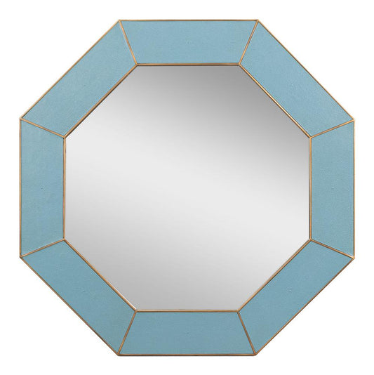Sarreid Ltd - Eleanor Mirror,Shagreen,Chambray Blue - 54249-4 veiw 1