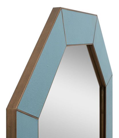 Sarreid Ltd - Eleanor Mirror,Shagreen,Chambray Blue - 54249-4 veiw 4