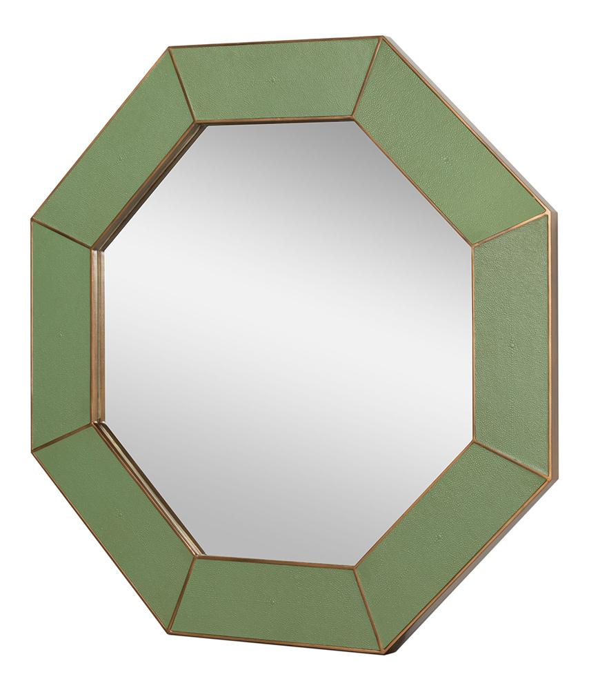 Sarreid Ltd - Eleanor Mirror,Shagreen,Watercress - 54249-3 veiw 2