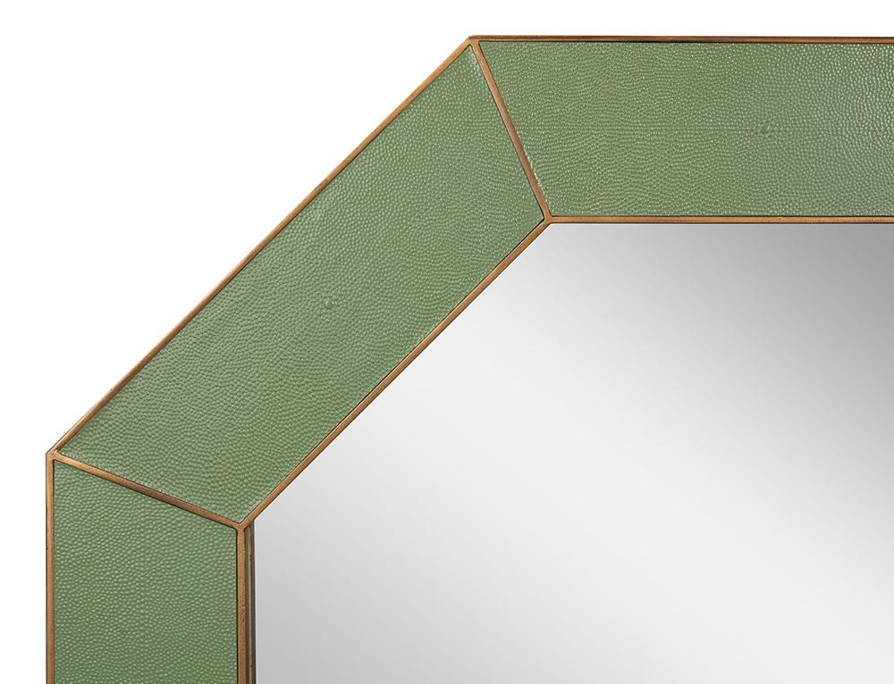 Sarreid Ltd - Eleanor Mirror,Shagreen,Watercress - 54249-3 veiw 3