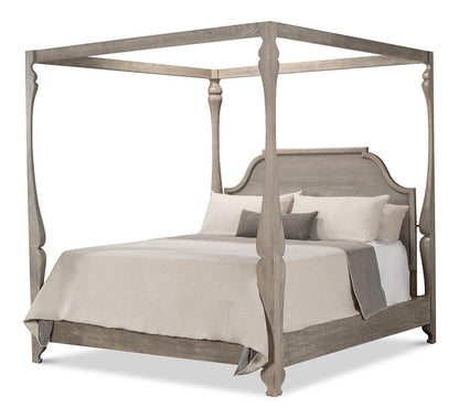 Sarreid Ltd - Madeline Bungalow Bed, King, Moonskin - 53286 veiw 1