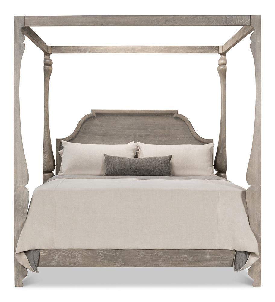 Sarreid Ltd - Madeline Bungalow Bed, King, Moonskin - 53286 veiw 2