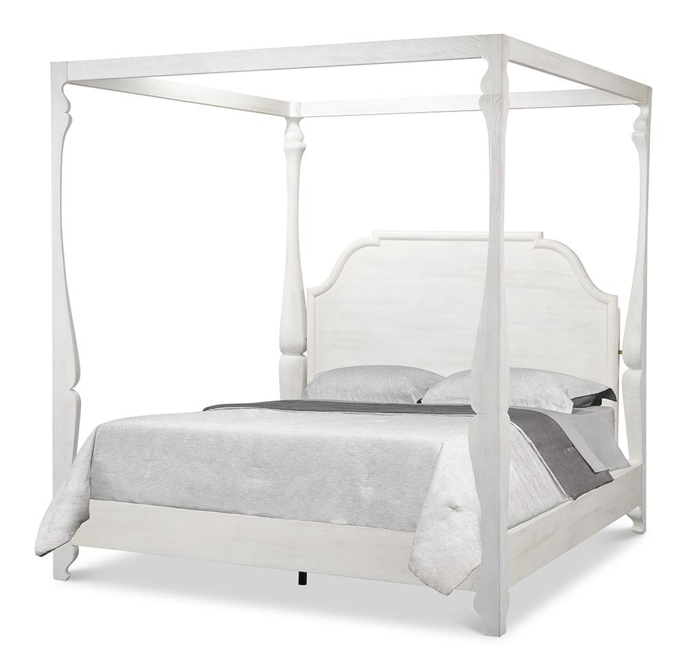 Sarreid Ltd - Madeline Bungalow Bed King Bungalow White - 53286-B veiw 1