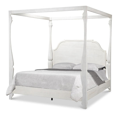 Sarreid Ltd - Madeline Bungalow Bed King Bungalow White - 53286-B veiw 1