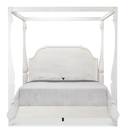 Sarreid Ltd - Madeline Bungalow Bed King Bungalow White - 53286-B veiw 2