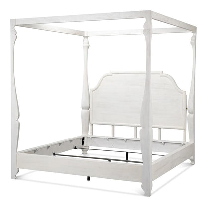 Sarreid Ltd - Madeline Bungalow Bed King Bungalow White - 53286-B veiw 4