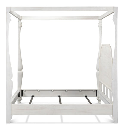 Sarreid Ltd - Madeline Bungalow Bed King Bungalow White - 53286-B veiw 5