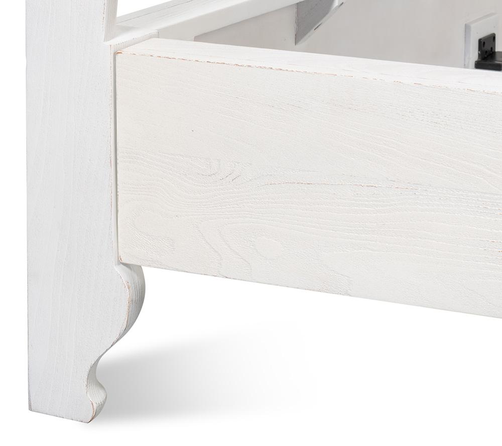 Sarreid Ltd - Madeline Bungalow Bed King Bungalow White - 53286-B veiw 6