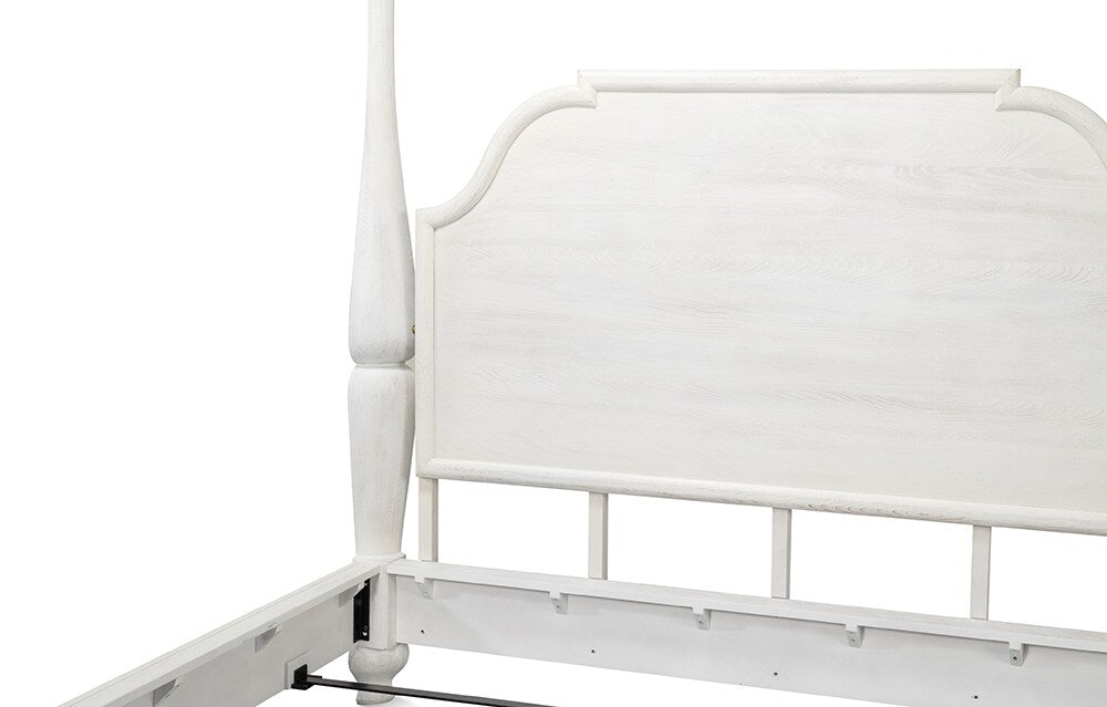 Sarreid Ltd - Madeline Bungalow Bed King Bungalow White - 53286-B veiw 10
