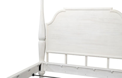 Sarreid Ltd - Madeline Bungalow Bed King Bungalow White - 53286-B veiw 10