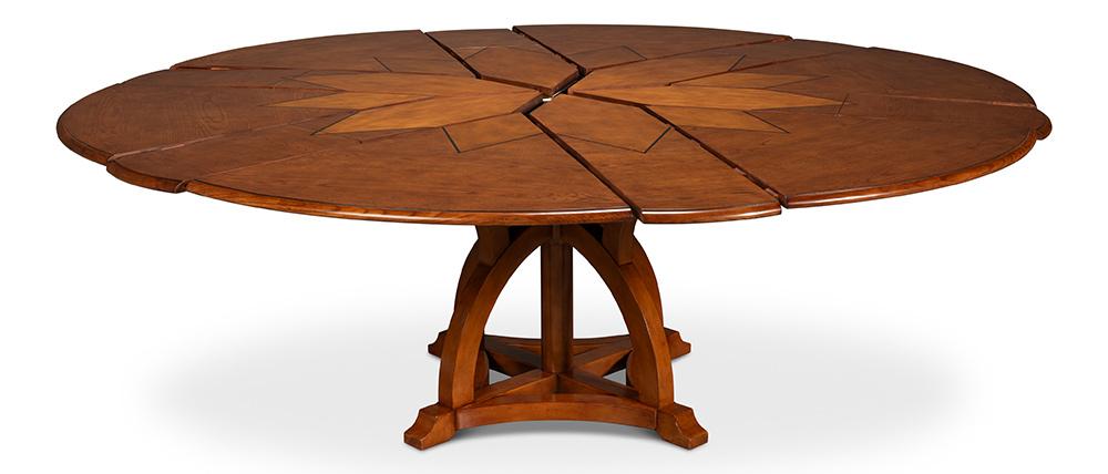 Sarreid Ltd - Austin Jupe Dining Table,Medium,Walnut - 54230-OW veiw 4