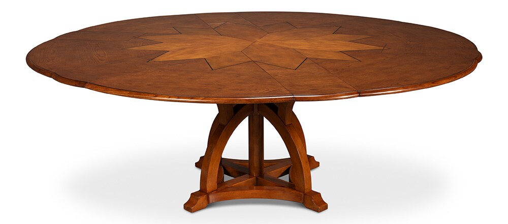 Sarreid Ltd - Austin Jupe Dining Table,Medium,Walnut - 54230-OW veiw 5