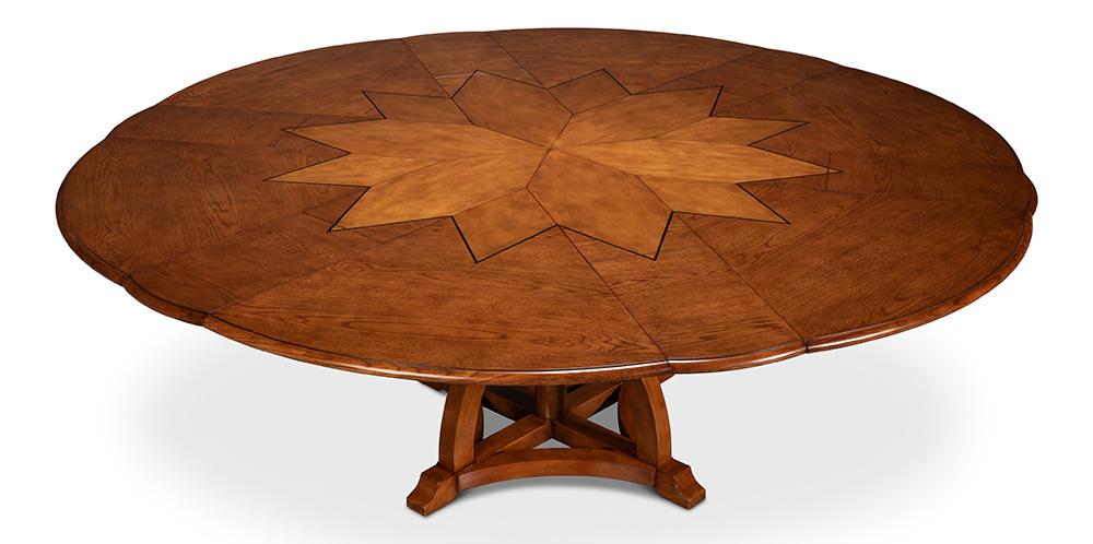 Sarreid Ltd - Austin Jupe Dining Table,Medium,Walnut - 54230-OW veiw 8