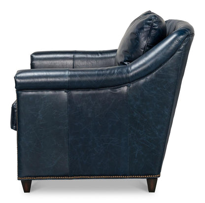 Sarreid Ltd - Vandike Arm Chair, Chateau Blue - 54194 veiw 3
