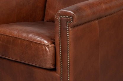 Sarreid Ltd - Vandike Arm Chair, Newark Brown - 54195 veiw 6