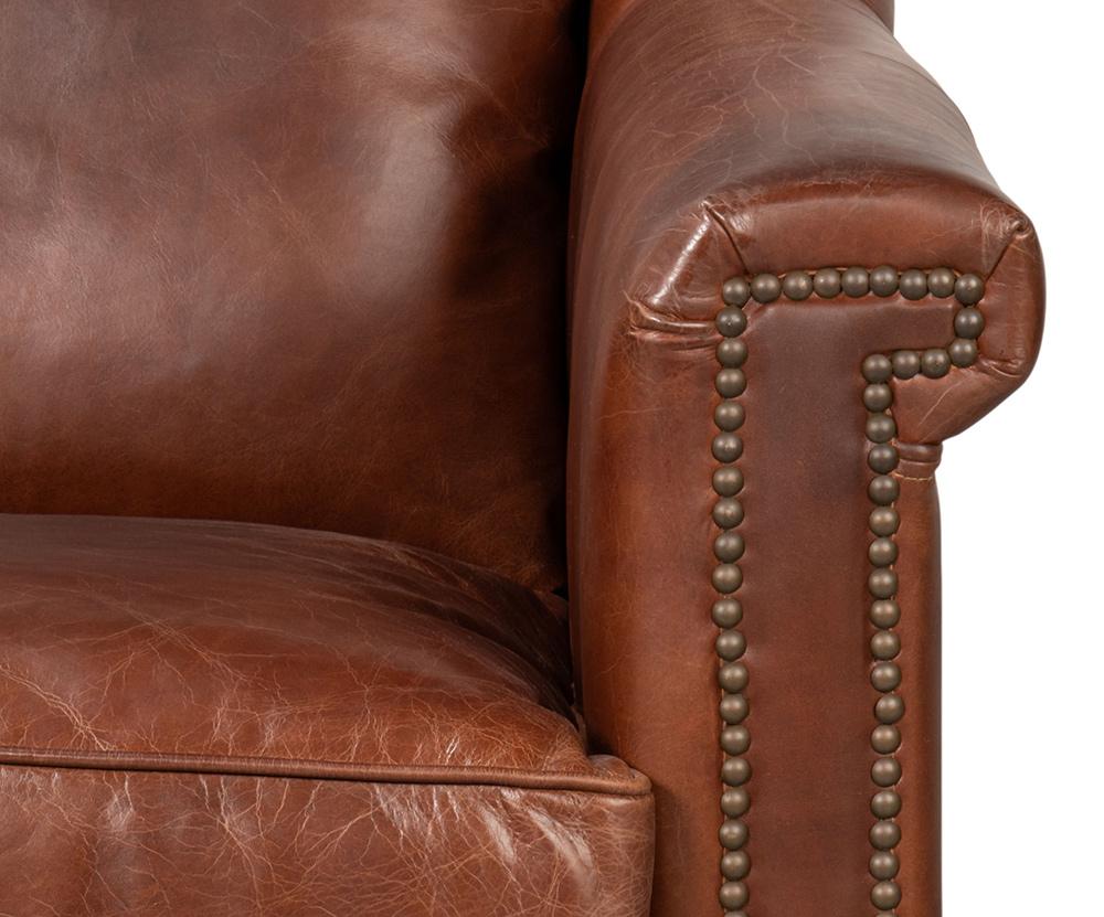 Sarreid Ltd - Vandike Arm Chair, Newark Brown - 54195 veiw 9