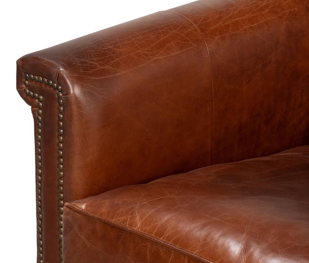 Sarreid Ltd - Vandike Arm Chair, Newark Brown - 54195 veiw 11