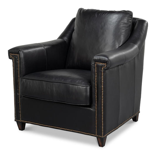 Sarreid Ltd - Vandike Arm Chair, Onyx Black - 54193 veiw 1