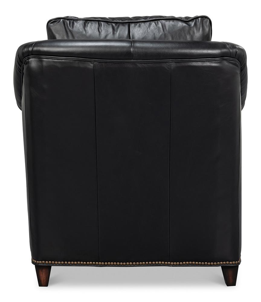 Sarreid Ltd - Vandike Arm Chair, Onyx Black - 54193 veiw 4