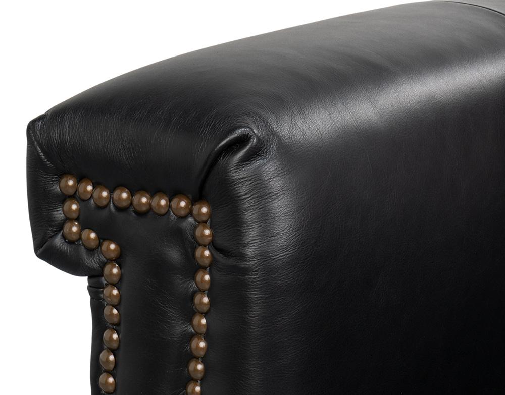 Sarreid Ltd - Vandike Arm Chair, Onyx Black - 54193 veiw 6