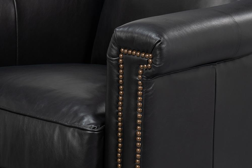 Sarreid Ltd - Vandike Arm Chair, Onyx Black - 54193 veiw 9