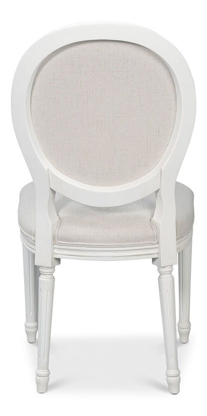 Sarreid Ltd - Hugo Oval Side Chair, Cortina White (Set of 2) - 54174 veiw 4