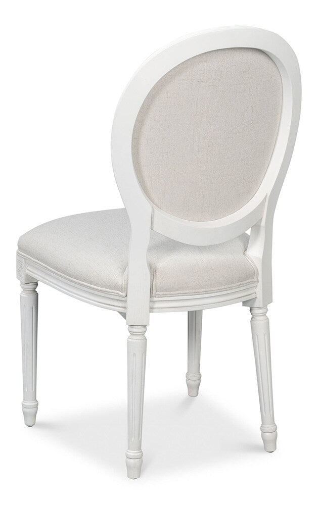 Sarreid Ltd - Hugo Oval Side Chair, Cortina White (Set of 2) - 54174 veiw 5