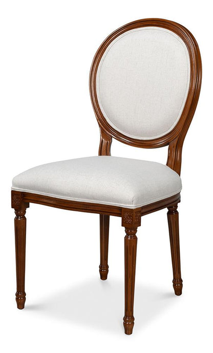 Sarreid Ltd - Hugo Oval Side Chair, Old World Walnut (Set of 2) - 54178 veiw 1