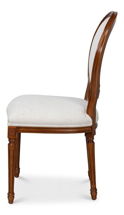 Sarreid Ltd - Hugo Oval Side Chair, Old World Walnut (Set of 2) - 54178 veiw 3
