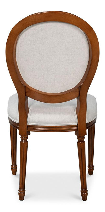 Sarreid Ltd - Hugo Oval Side Chair, Old World Walnut (Set of 2) - 54178 veiw 4