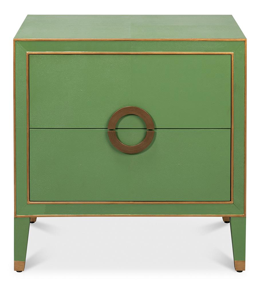 Sarreid Ltd - Gabriella Night Stand, Watercress - 54001-3 veiw 2