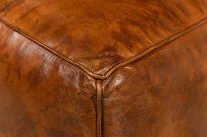 Sarreid Ltd - Sunday Afternoon Leather Cube,Natural - 26896 veiw 10