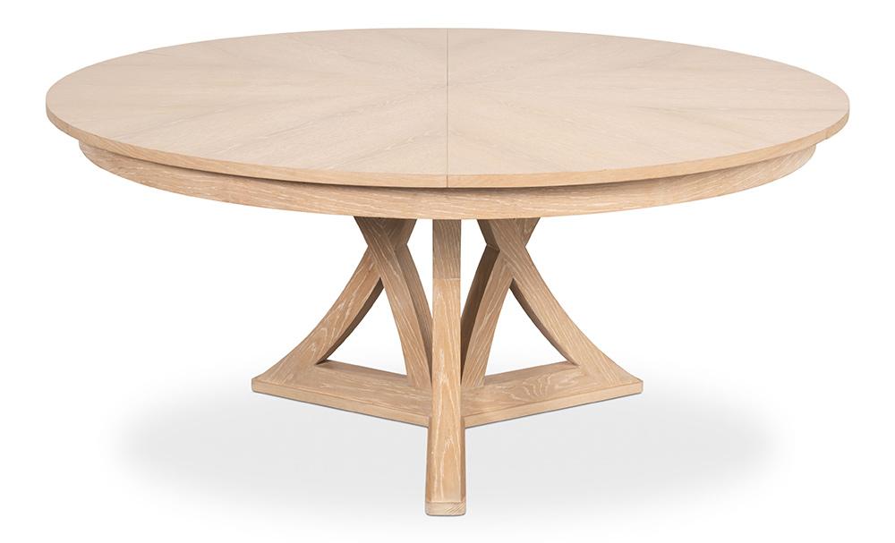 Sarreid Ltd - Casual Jupe Dining Table,Bleached Oak,M - 54196-BO veiw 1